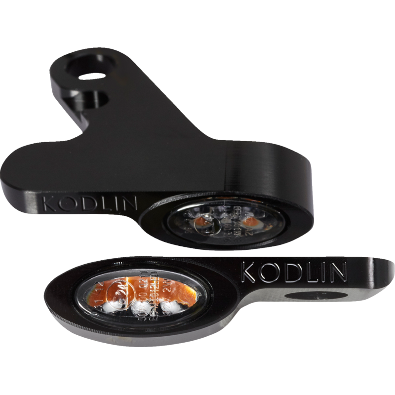 KODLIN ELYPSE FRONT LED 2-1 TURN SIGNALS M8 SOFTAIL BLACK K68500