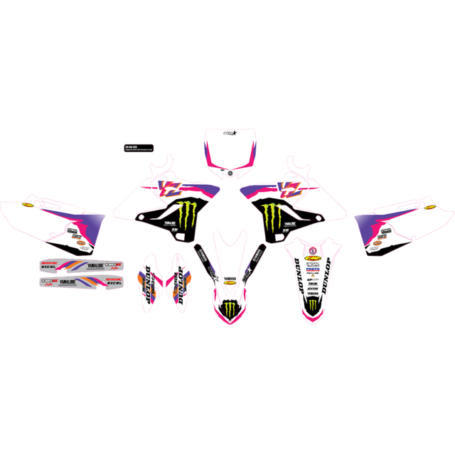 D'COR VISUALS CMPLT KIT 93 MEY RETRO STAR - YZ 125/250 (15-21) WHT BG 20-50-235