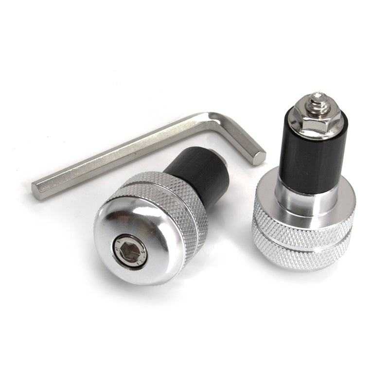 TOXIC SILVER HANDLEBAR PLUGS (2PCS). 0061401S