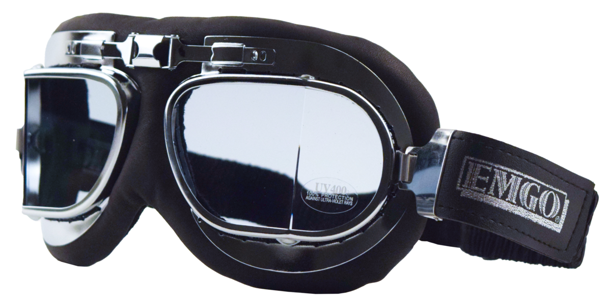 EMGO CLASSIC GOGGLE CHROME LEATHER 76-50122