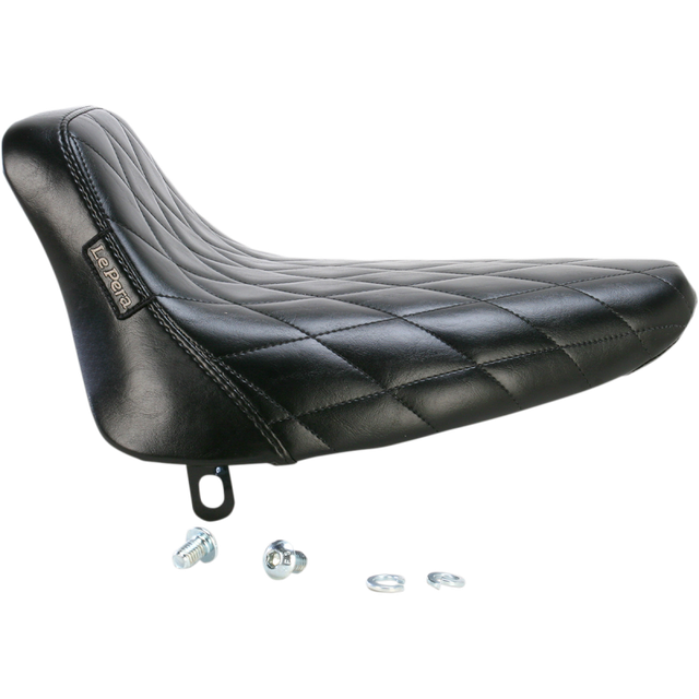 LE PERA BARE BONES SOLO SEAT-DIAMOND STITCH-BLACK-SOFTAIL 84-99 LN-007DM