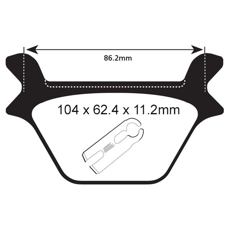 EBC EBC PAD FA200FERODO 310-200(FDB521/2001P)(VD923) 44209-87C