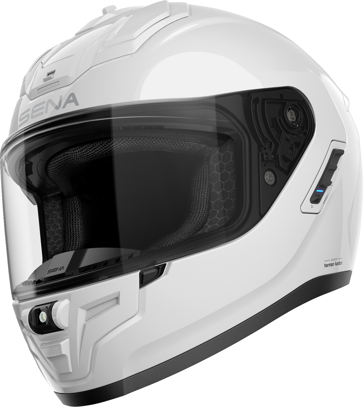SENA PHANTOM FULL-FACE HELMET MESH GLOSSY WHITE S PHANTOM-GW00S3