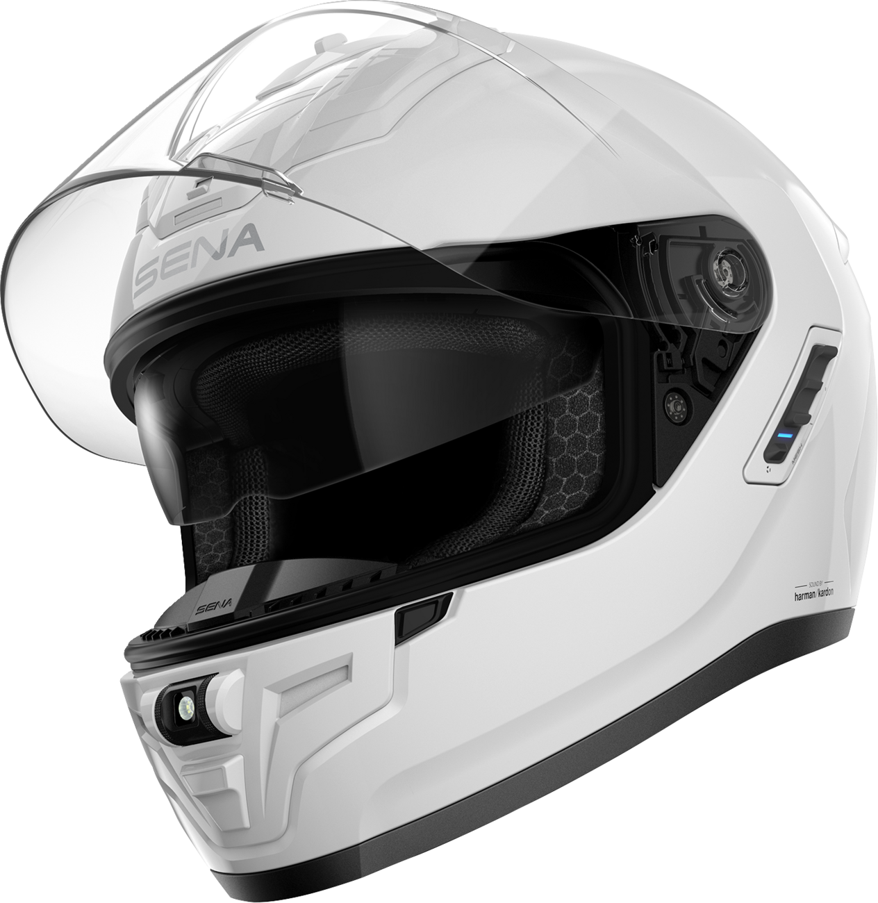 SENA PHANTOM FULL-FACE HELMET MESH GLOSSY WHITE M PHANTOM-GW00M3