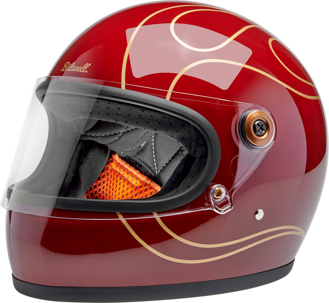 BILTWELL GRINGO S GARNET RED FLAMES SM 1003-594-502