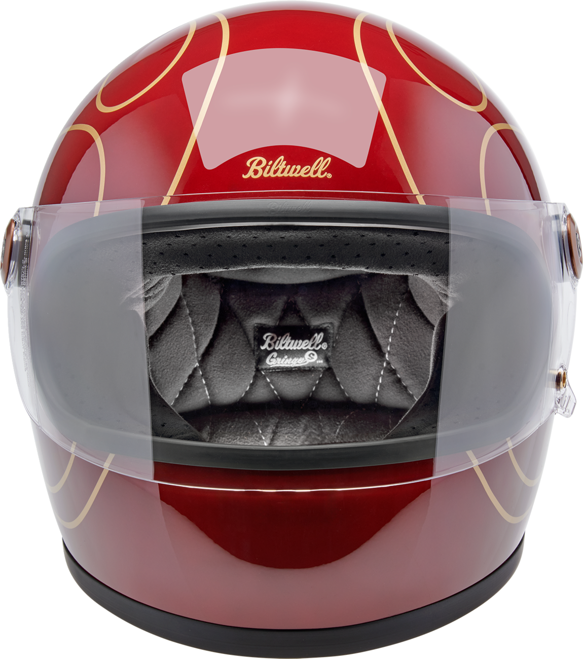 BILTWELL GRINGO S GARNET RED FLAMES XL 1003-594-505