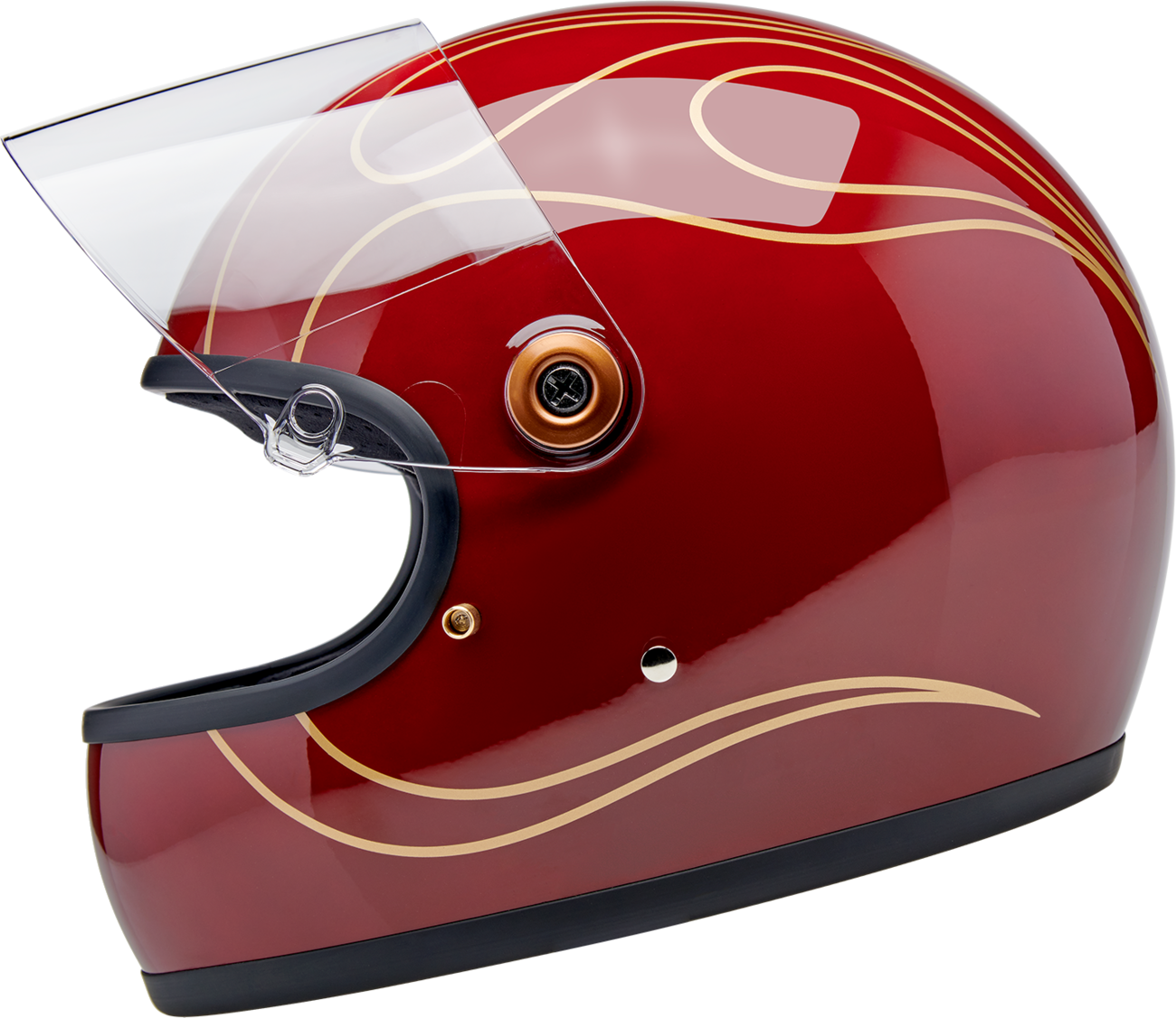 BILTWELL GRINGO S GARNET RED FLAMES 2XL 1003-594-506