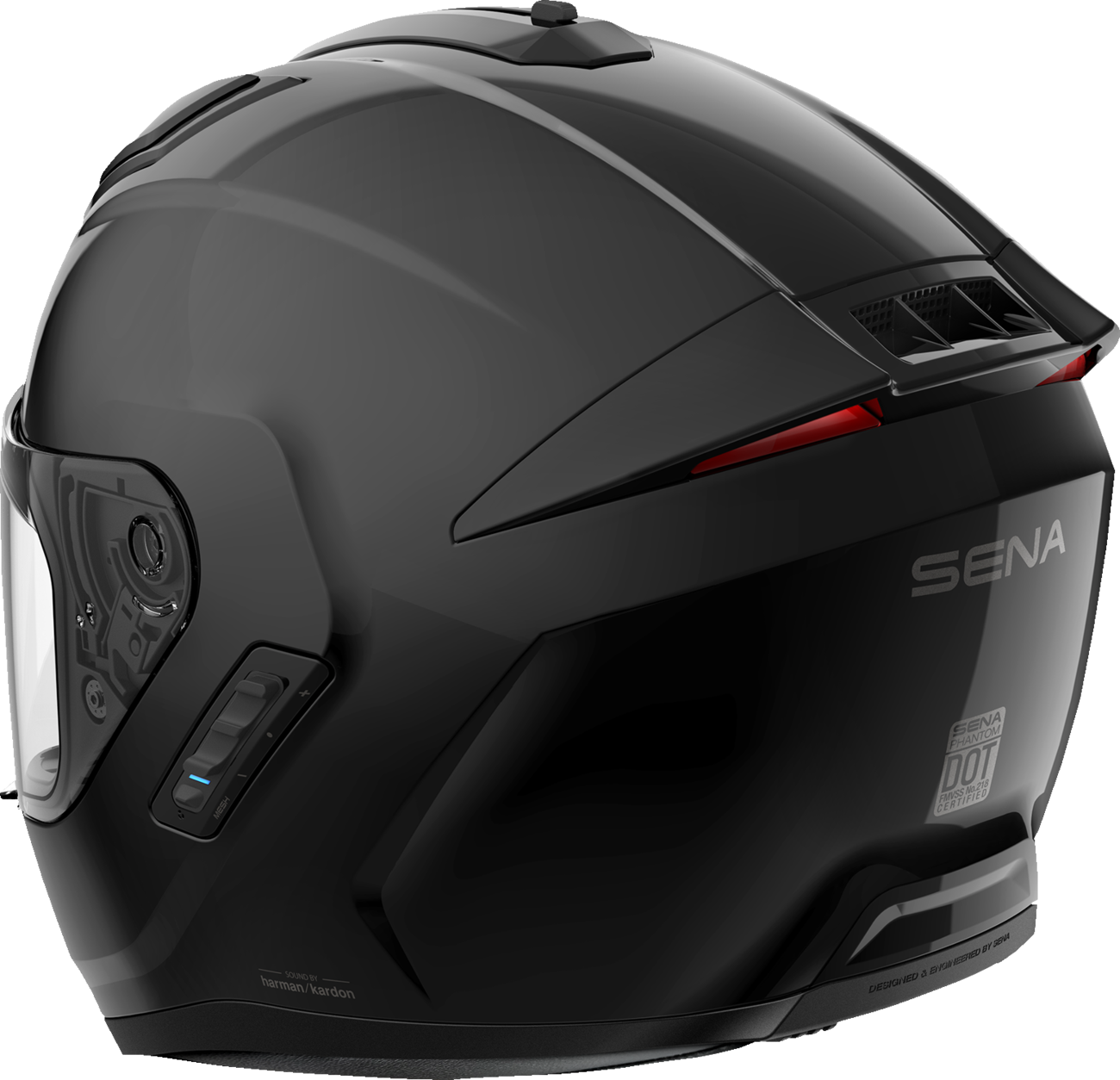 SENA PHANTOM FULL-FACE HELMET MESH MATTE BLACK L PHANTOM-MB00L3