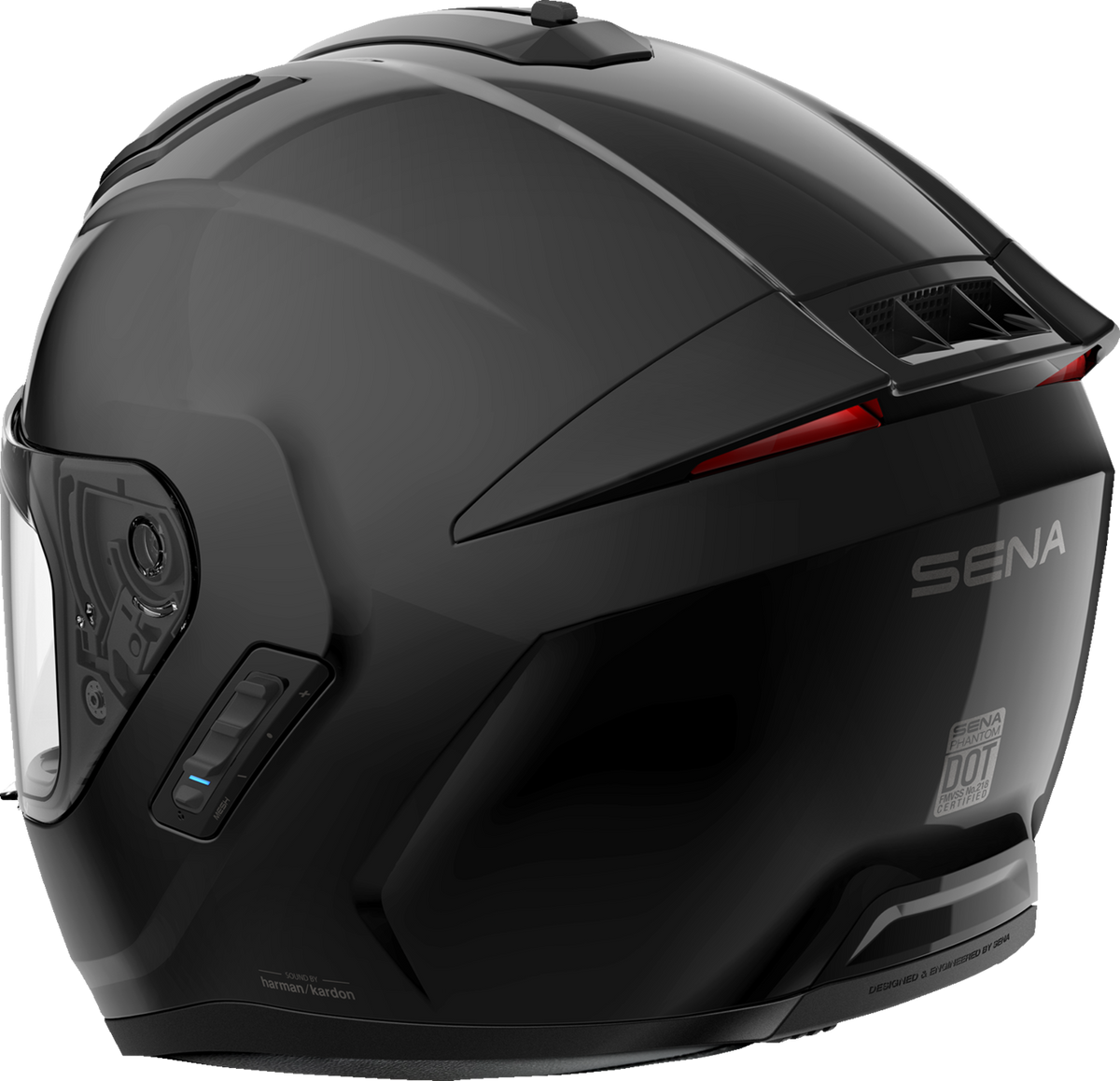 SENA PHANTOM FULL-FACE HELMET MESH MATTE BLACK L PHANTOM-MB00L3