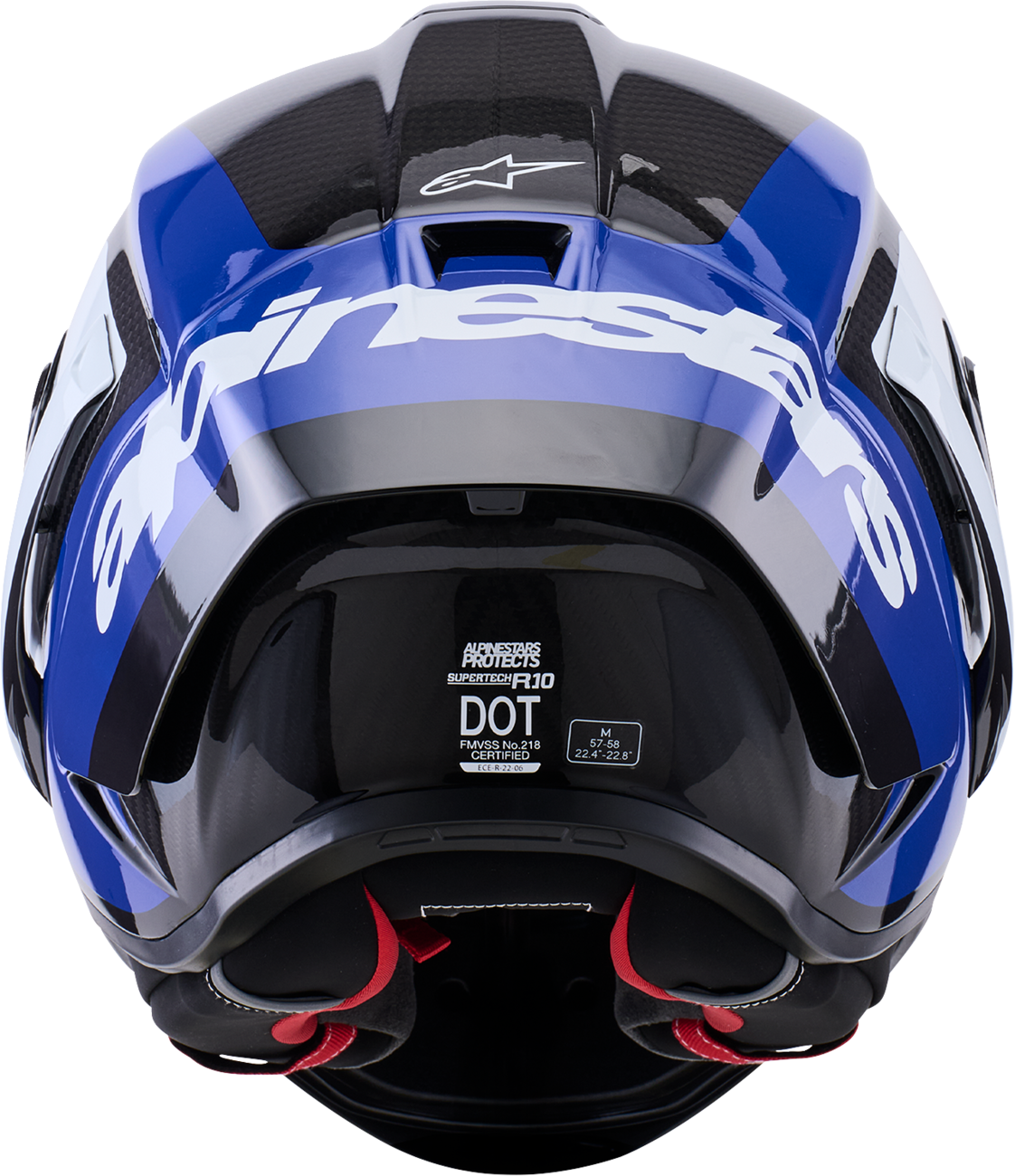 ALPINESTARS (ROAD) HELMET S-R10 ARIUS BK/WH/BL GLOSS ECE06/DOT XL 8203926-1647-XL