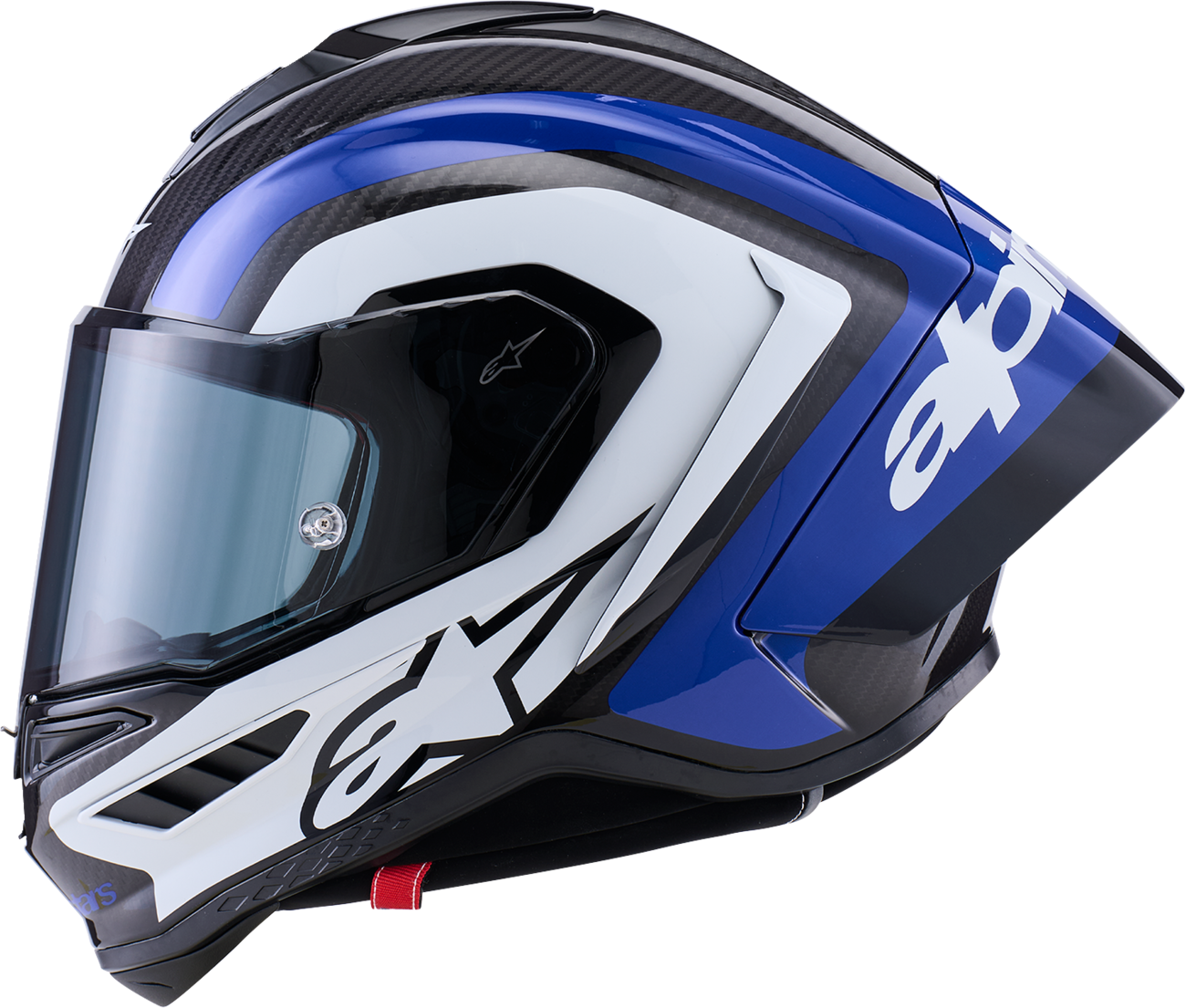 ALPINESTARS (ROAD) HELMET S-R10 ARIUS BK/WH/BL GLOSS ECE06/DOT XXL 8203926-1647-2X
