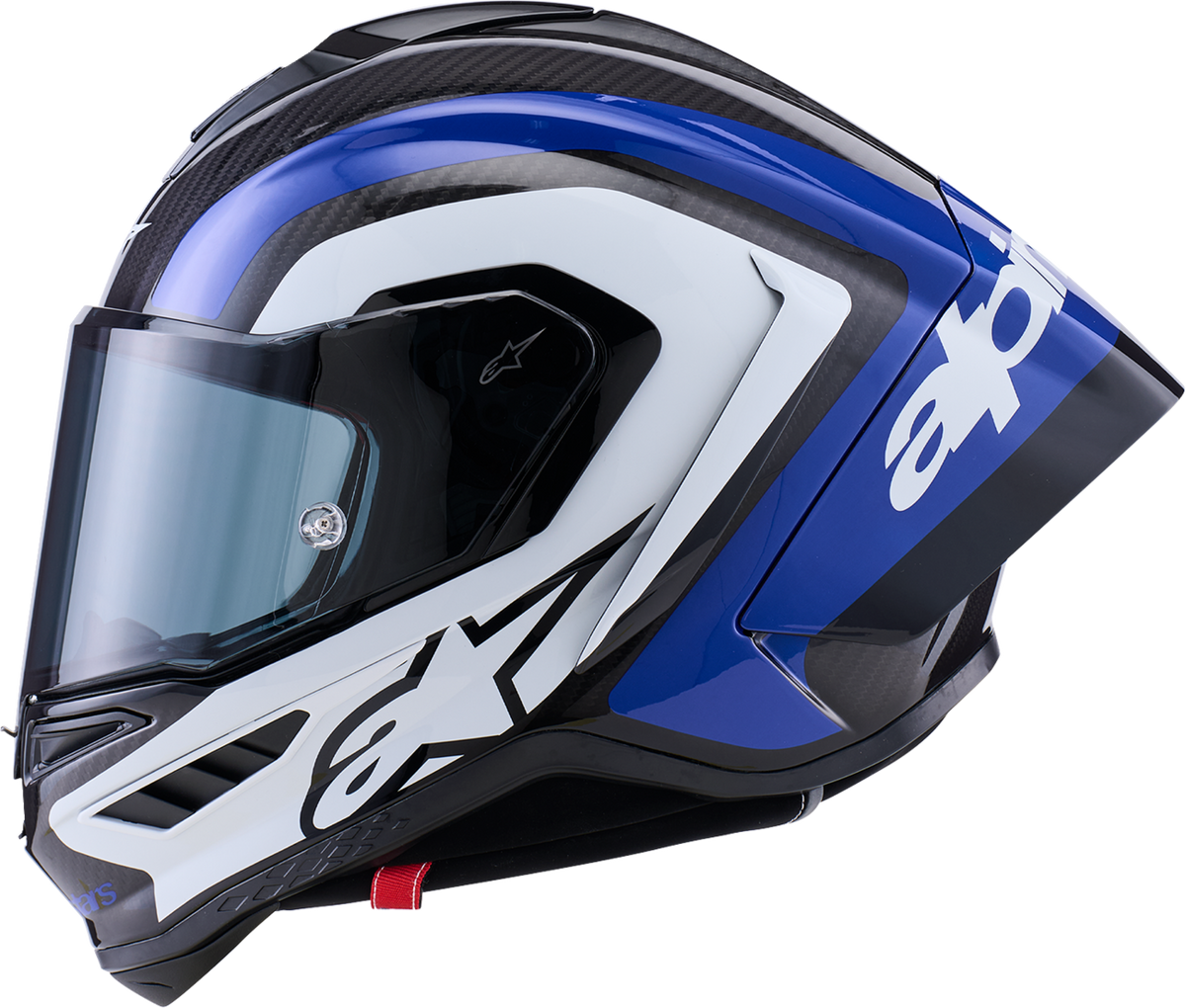 ALPINESTARS (ROAD) HELMET S-R10 ARIUS BK/WH/BL GLOSS ECE06/DOT S 8203926-1647-S
