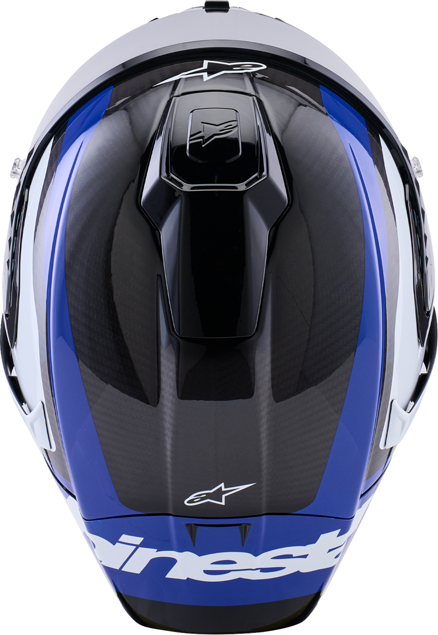 ALPINESTARS (ROAD) HELMET S-R10 ARIUS BK/WH/BL GLOSS ECE06/DOT XXL 8203926-1647-2X