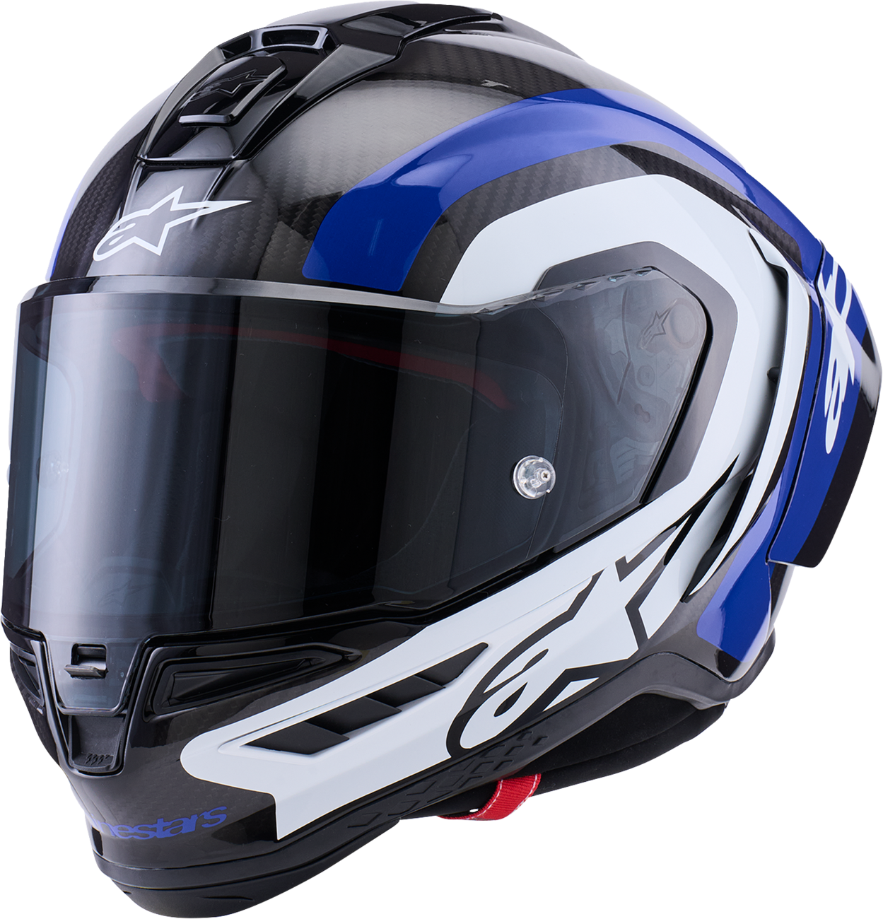 ALPINESTARS (ROAD) HELMET S-R10 ARIUS BK/WH/BL GLOSS ECE06/DOT XXL 8203926-1647-2X