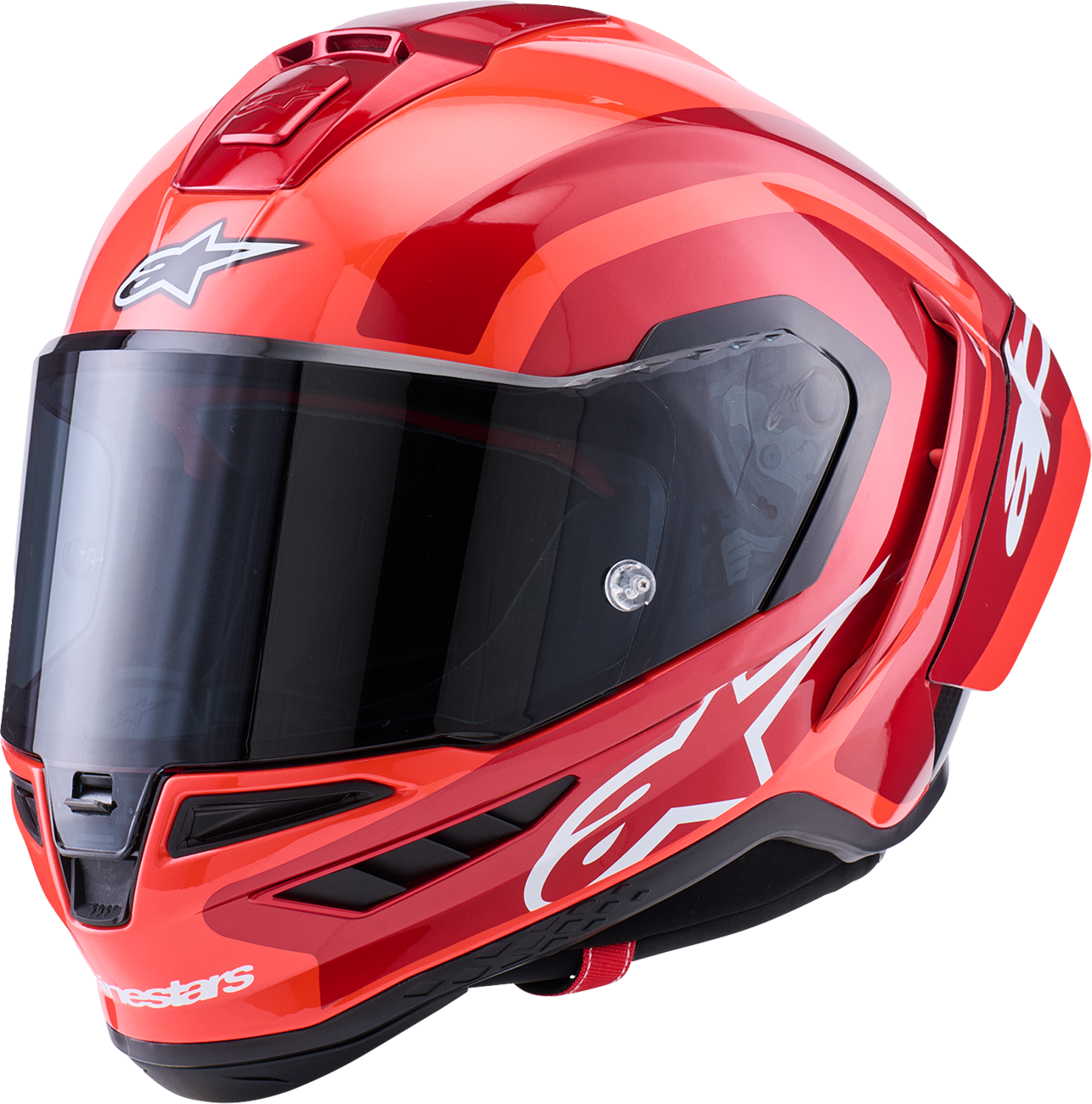 ALPINESTARS (ROAD) HELMET S-R10 ARIUS BK/WH/ DBL RD GLOSS ECE06/DOT XL 8203926-1683-XL