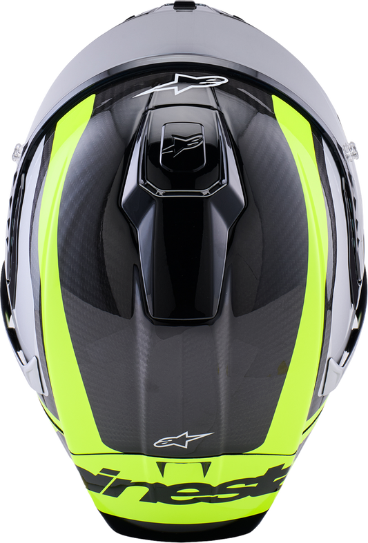 ALPINESTARS (ROAD) HELMET S-R10 ARIUS BK/SIL/YW FL GLOSS ECE06/DOT L 8203926-1699-L