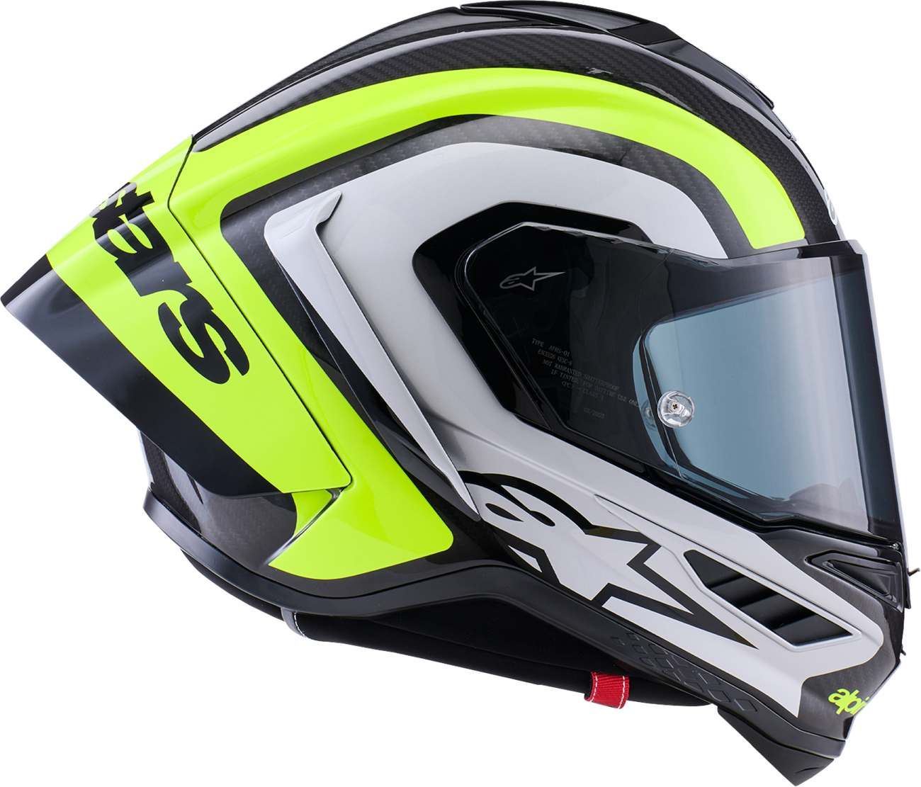 ALPINESTARS (ROAD) HELMET S-R10 ARIUS BK/SIL/YW FL GLOSS ECE06/DOT M 8203926-1699-M