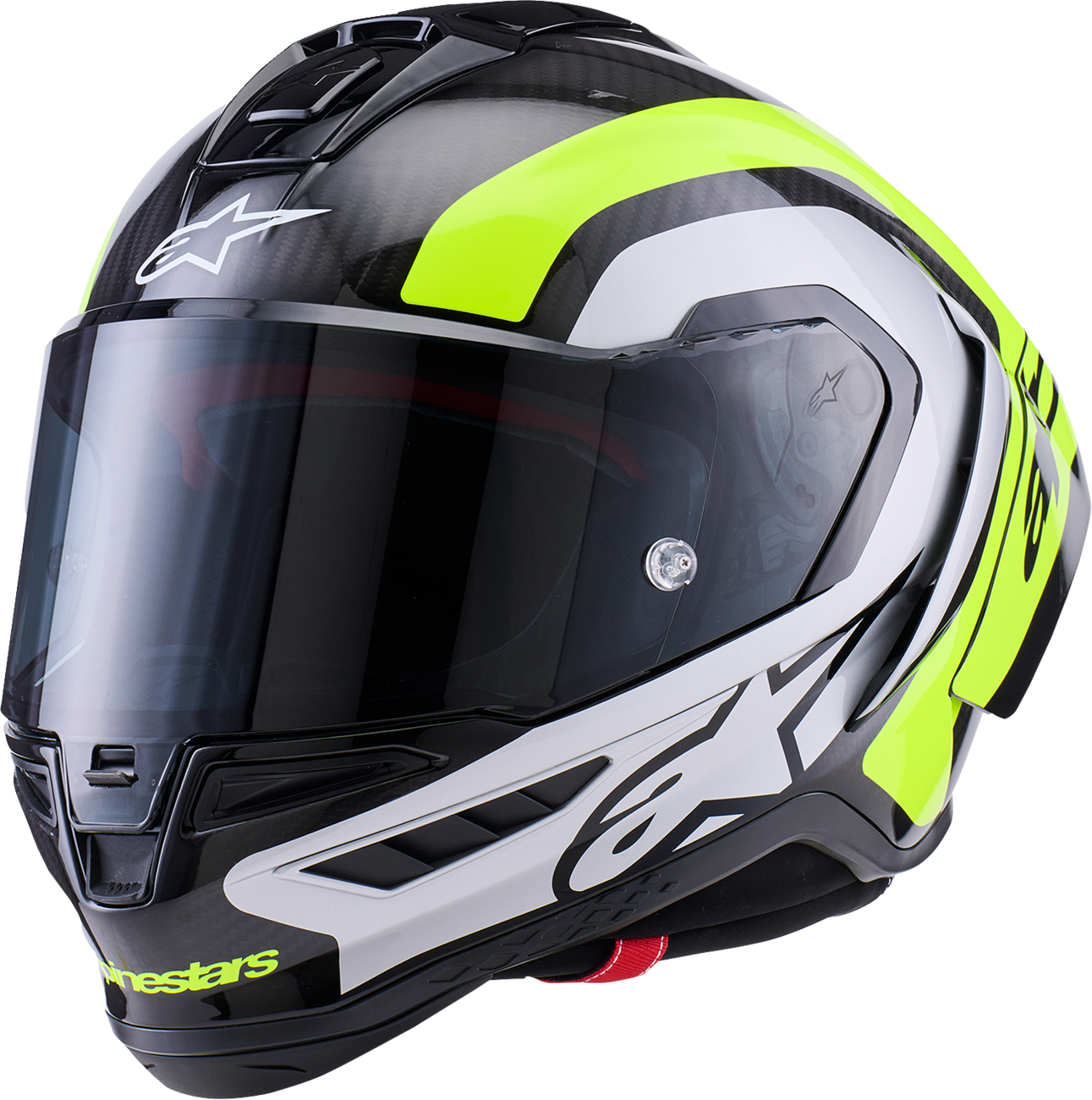 ALPINESTARS (ROAD) HELMET S-R10 ARIUS BK/SIL/YW FL GLOSS ECE06/DOT XXL 8203926-1699-2X