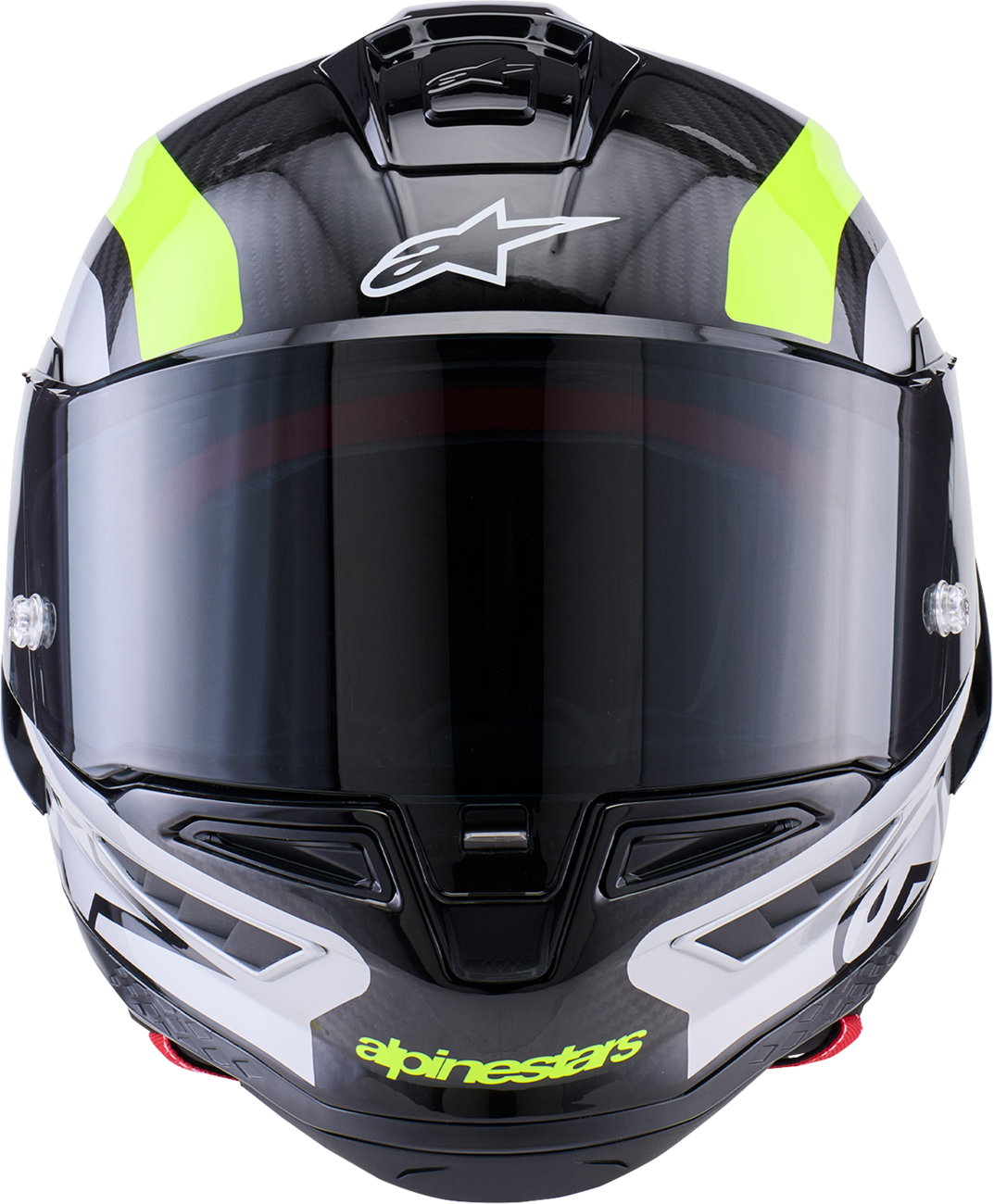 ALPINESTARS (ROAD) HELMET S-R10 ARIUS BK/SIL/YW FL GLOSS ECE06/DOT S 8203926-1699-S