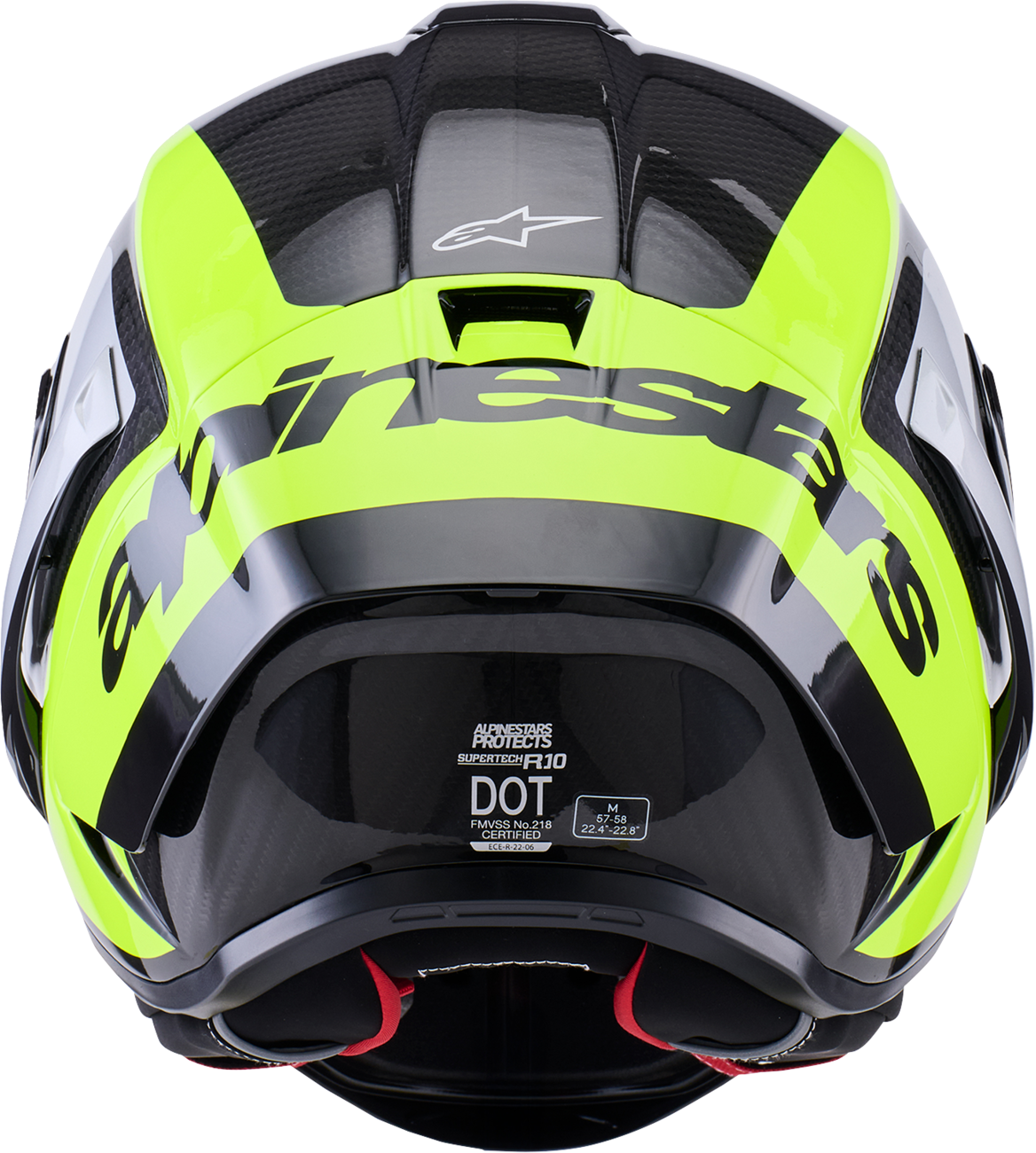 ALPINESTARS (ROAD) HELMET S-R10 ARIUS BK/SIL/YW FL GLOSS ECE06/DOT M 8203926-1699-M