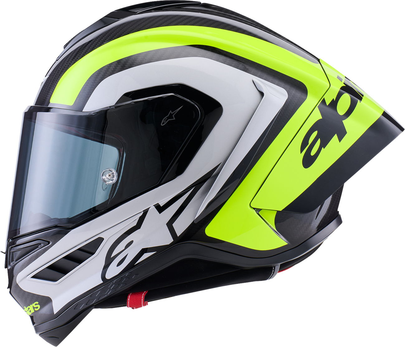 ALPINESTARS (ROAD) HELMET S-R10 ARIUS BK/SIL/YW FL GLOSS ECE06/DOT S 8203926-1699-S