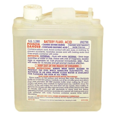 YUASA BOTTLE ACID 32 OZ YUAACID32BOX