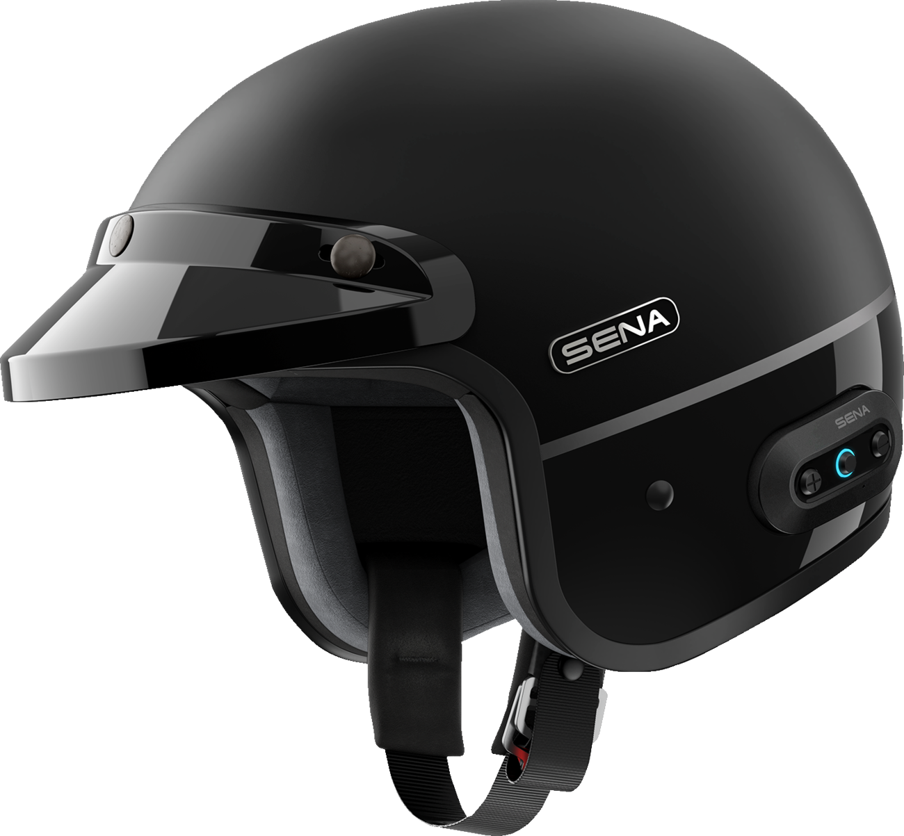 SENA SURGE OPEN-FACE MESH MATTE BLACK/GLOSSY BLACK M SURGE-MBGB00M3