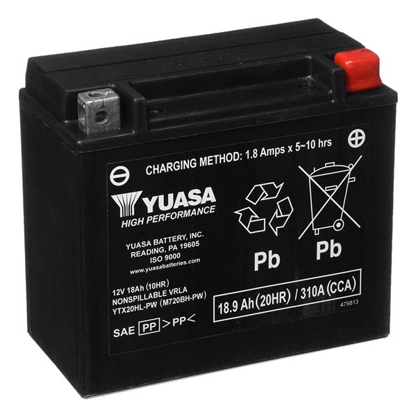 YUASA YTX20HL-PW YUASA BATTERY YUAM720BH-PW