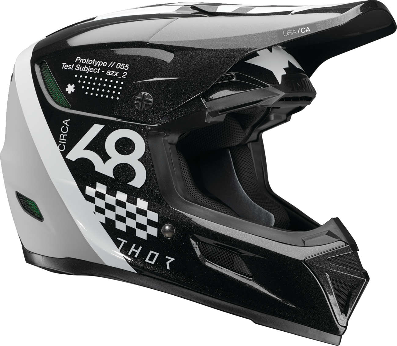 THOR REFLEX SPORT RIOT BK/WH XL 0110-8779