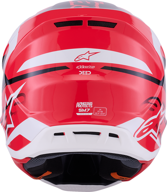 ALPINESTARS HELMET SM7 DEED RED/BLK/WH S 8302326-3139-S