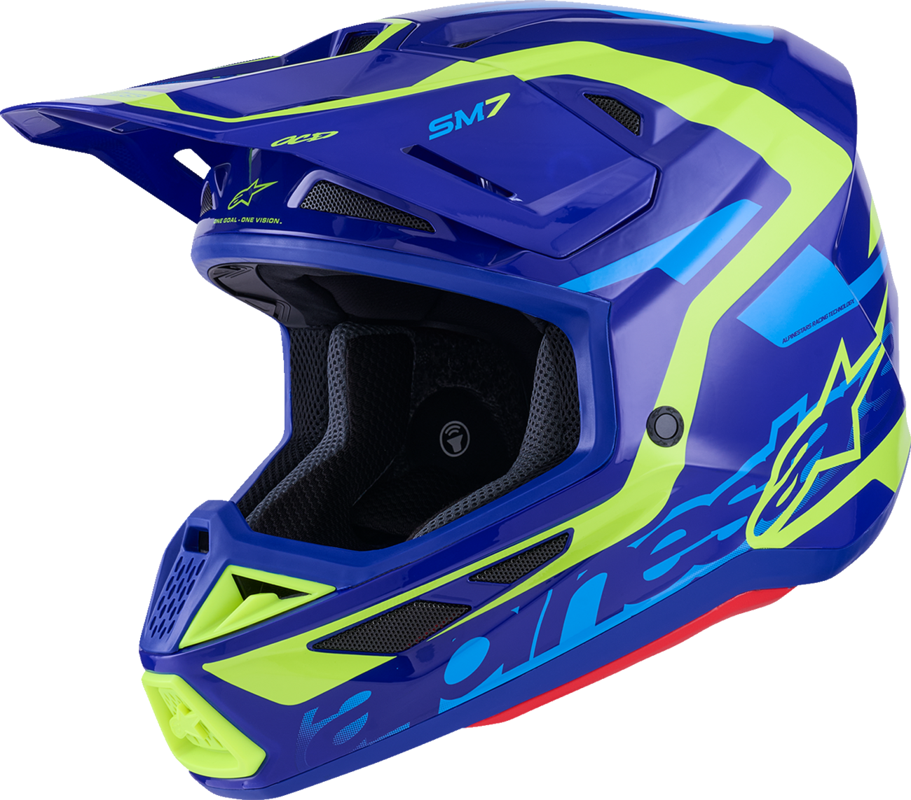 ALPINESTARS HELMET SM7 DEED BLUE/YEL M 8302326-7253-M