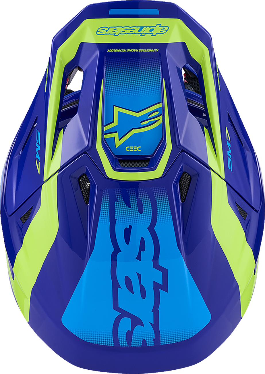 ALPINESTARS HELMET SM7 DEED BLUE/YEL S 8302326-7253-S