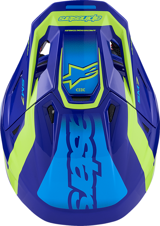 ALPINESTARS HELMET SM7 DEED BLUE/YEL XL 8302326-7253-XL