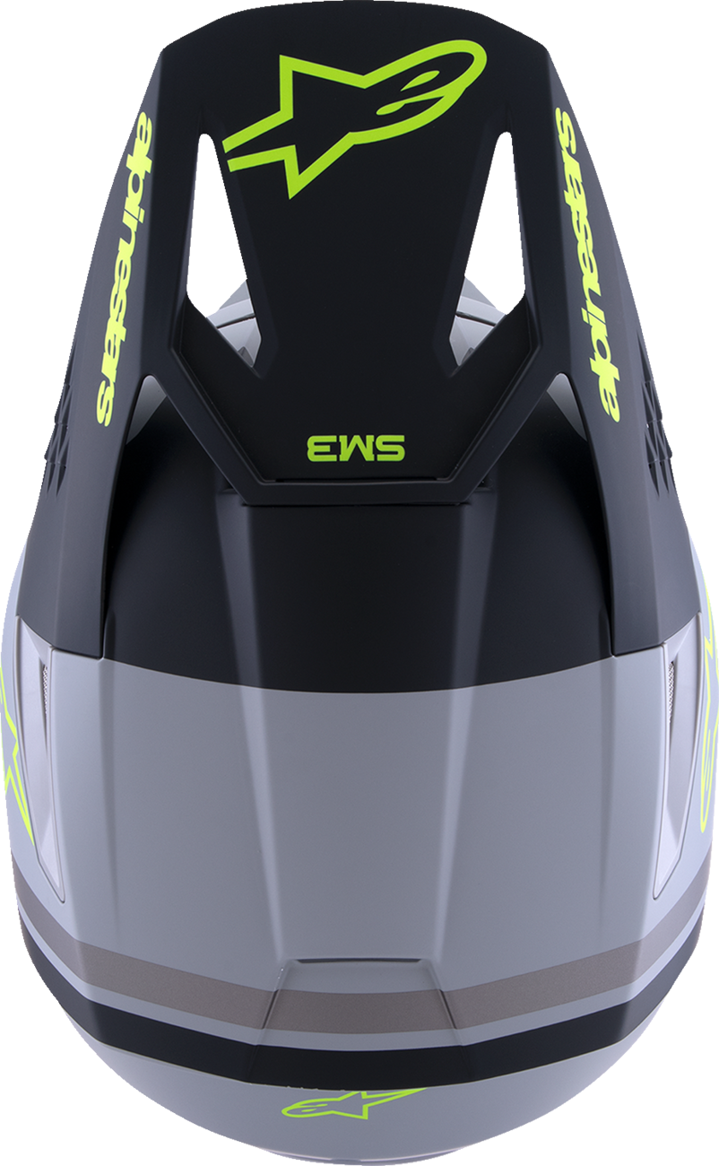 ALPINESTARS HELMET SM3 RADIUM GRAY/BLK/YL S 8300726-9510-S