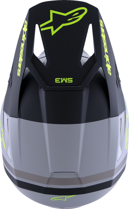 ALPINESTARS HELMET SM3 RADIUM GRAY/BLK/YL L 8300726-9510-L