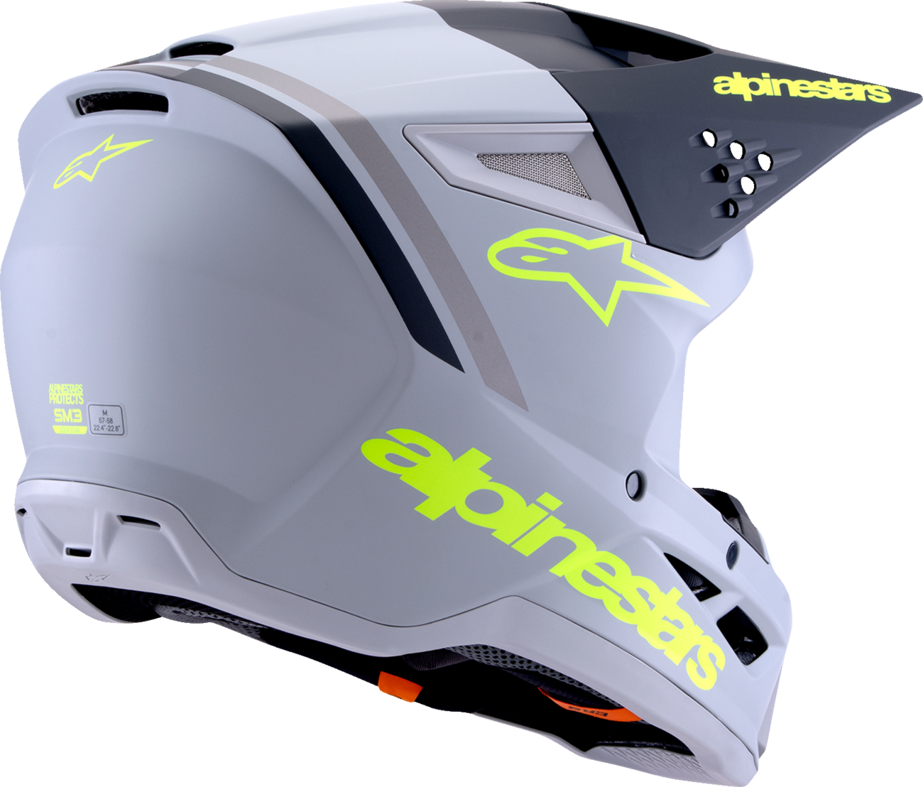 ALPINESTARS HELMET SM3 RADIUM GRAY/BLK/YL XL 8300726-9510-XL