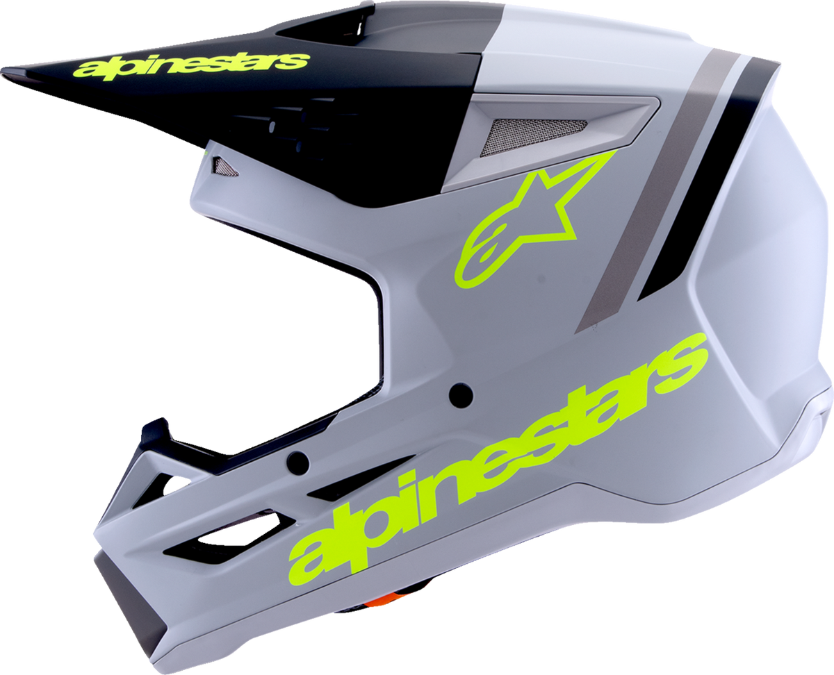 ALPINESTARS HELMET SM3 RADIUM GRAY/BLK/YL M 8300726-9510-M