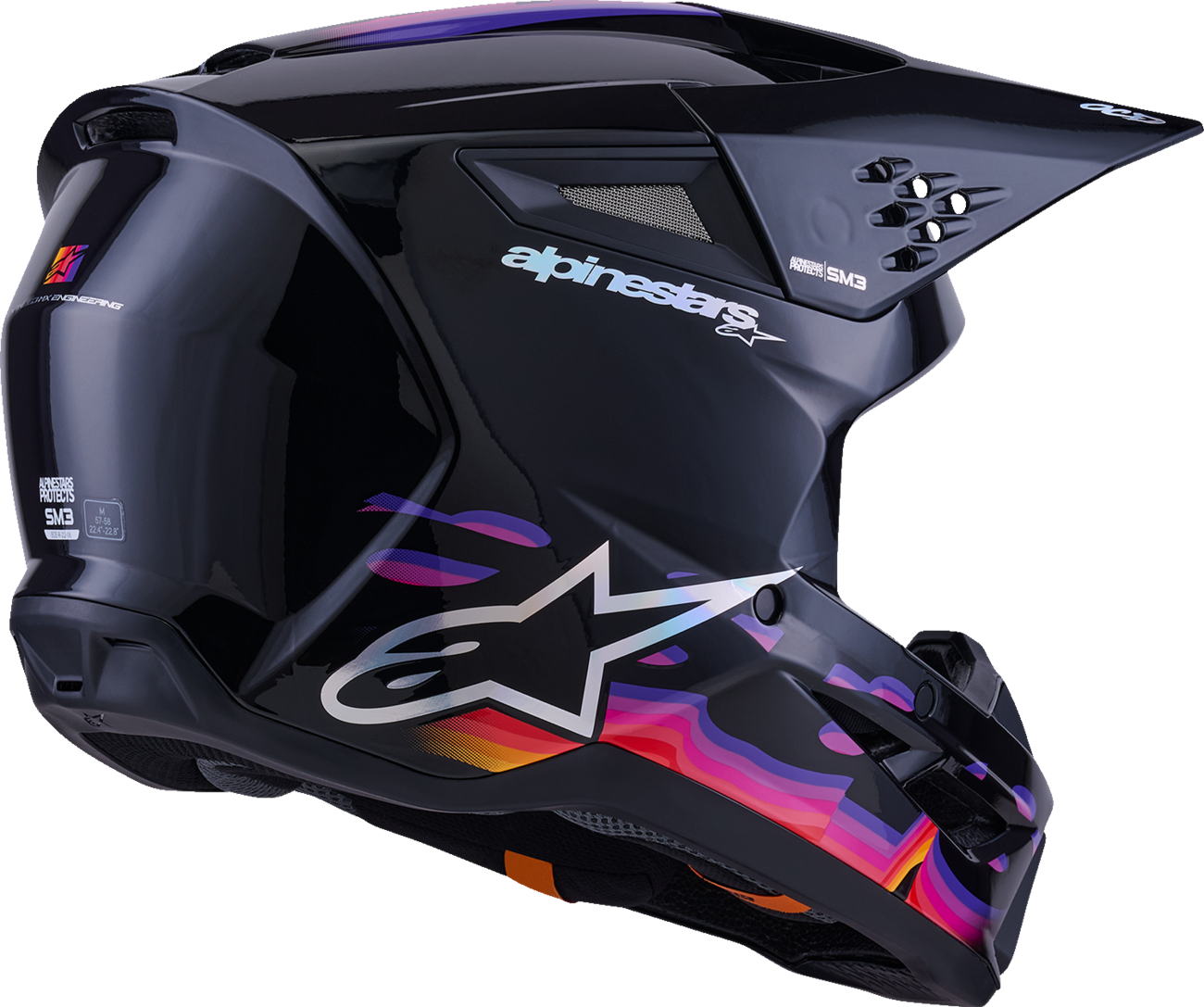 ALPINESTARS HELMET SM3 FORCE BLACK-GLOSS 2X 8301126-1180-2X