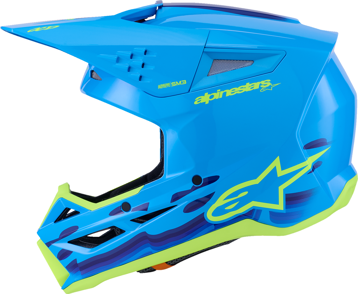 ALPINESTARS HELMET SM3 FORCE CYAN L 8301126-7232-L