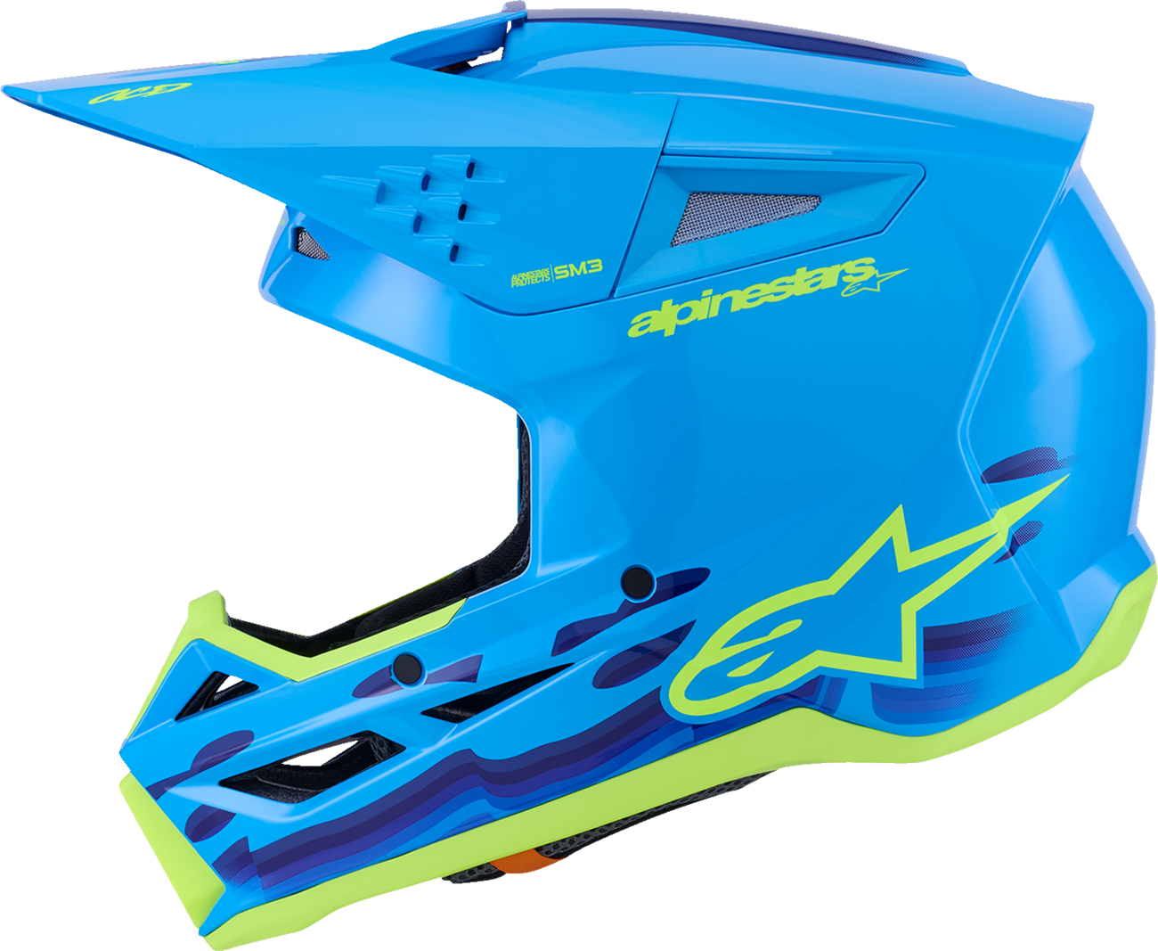 ALPINESTARS HELMET SM3 FORCE CYAN L 8301126-7232-L