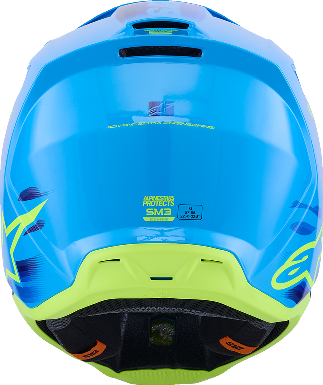 ALPINESTARS HELMET SM3 FORCE CYAN M 8301126-7232-M