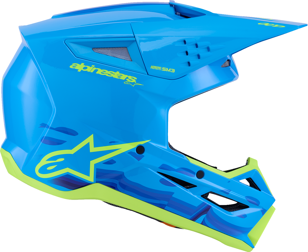 ALPINESTARS HELMET SM3 FORCE CYAN L 8301126-7232-L