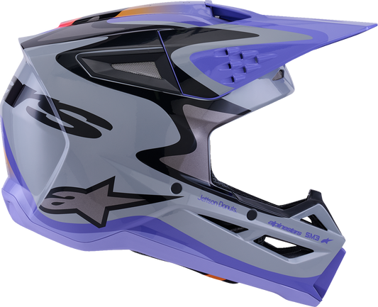 ALPINESTARS HELMET SM3 JETTSON GRAY/PUR/BLK XL 8302726-9277-XL