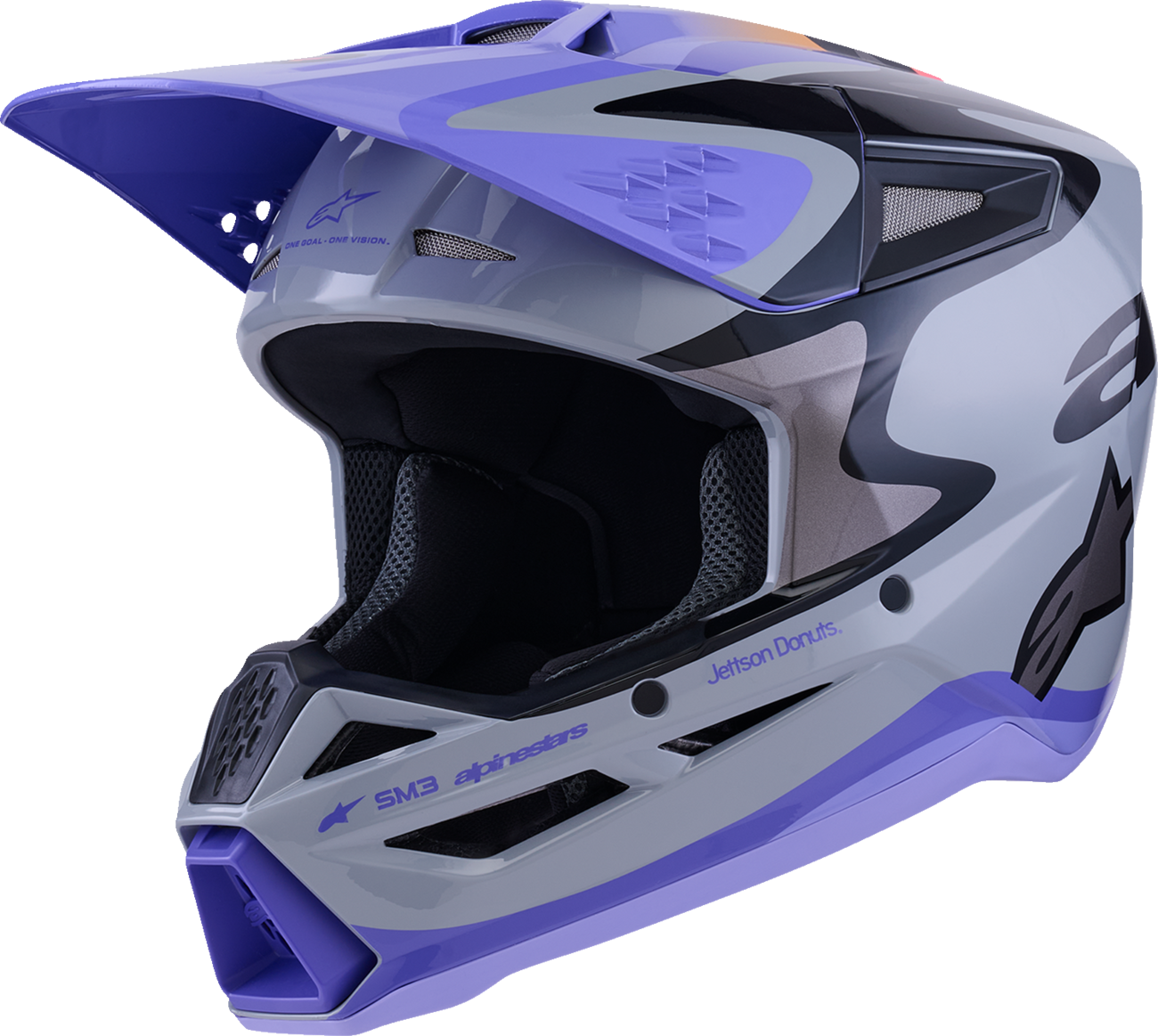 ALPINESTARS HELMET SM3 JETTSON GRAY/PUR/BLK M 8302726-9277-M