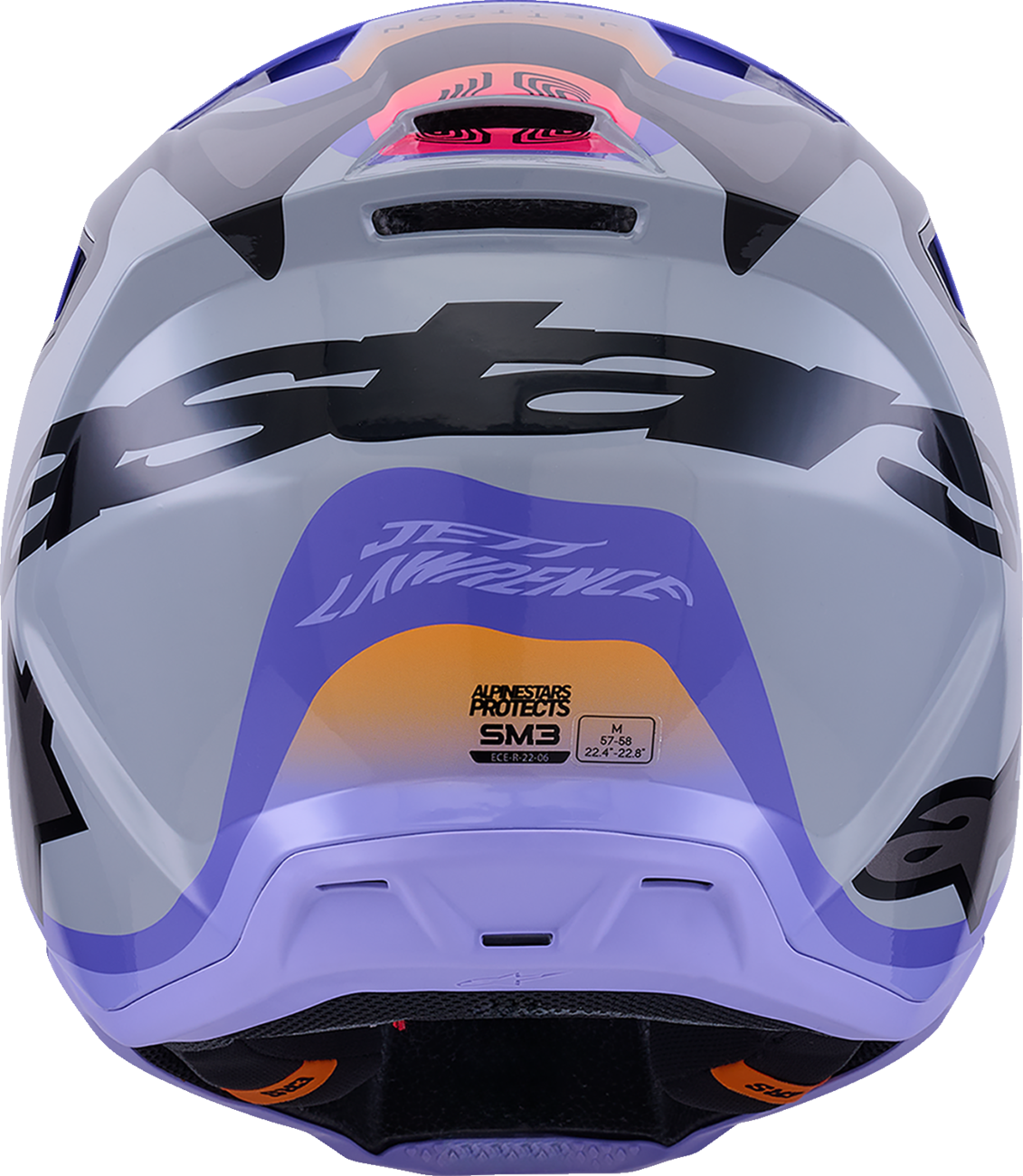 ALPINESTARS HELMET SM3 JETTSON GRAY/PUR/BLK M 8302726-9277-M
