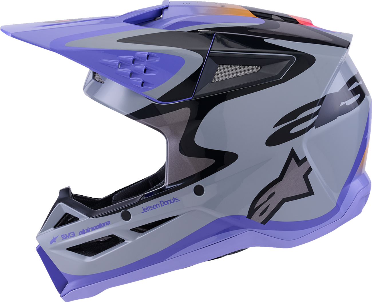ALPINESTARS HELMET SM3 JETTSON GRAY/PUR/BLK M 8302726-9277-M