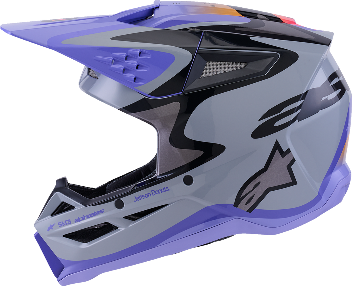 ALPINESTARS HELMET SM3 JETTSON GRAY/PUR/BLK XL 8302726-9277-XL