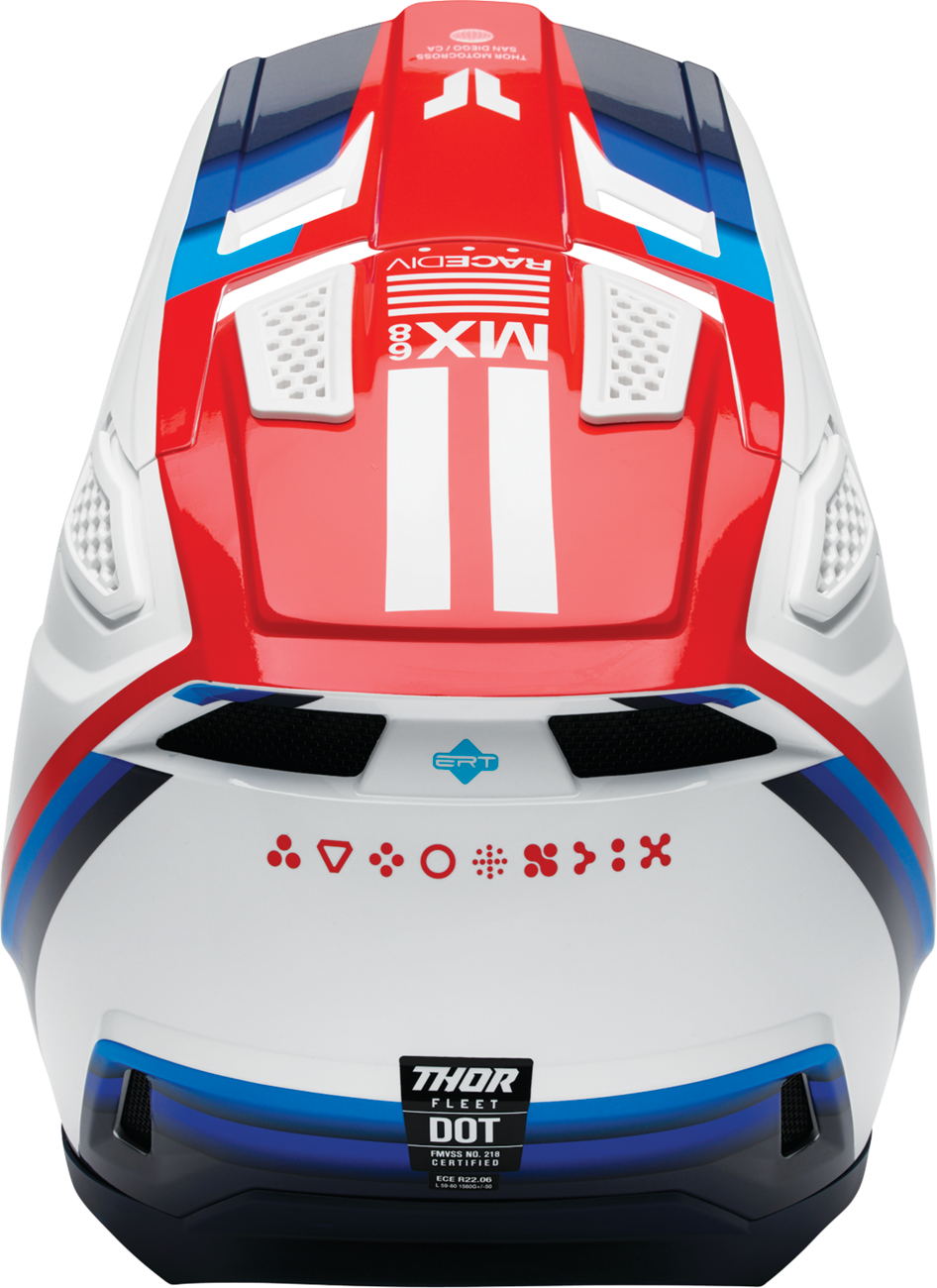 THOR FLEET DEFY WH/RD/BL 2XL 0110-9446