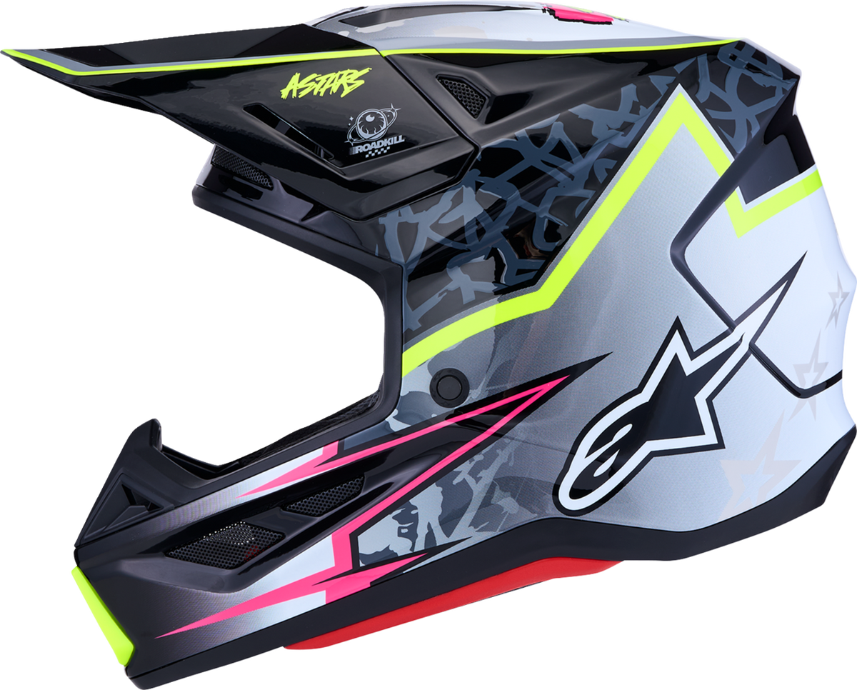 ALPINESTARS HELMET SM7 BLASTER BLK/GRY/YLW XL 8300127-1697-XL