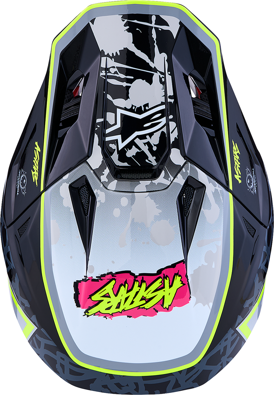 ALPINESTARS HELMET SM7 BLASTER BLK/GRY/YLW L 8300127-1697-L